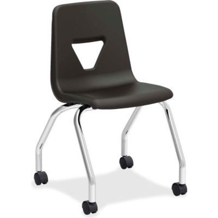 LORELL Classroom Mobile Chair - Polypropylene - Black - 2/PK 99911